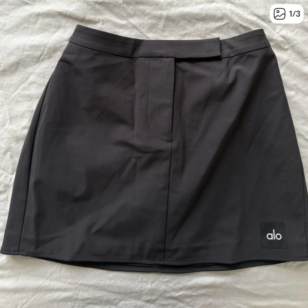 ALO Yoga Charcoal Skirt Shorts